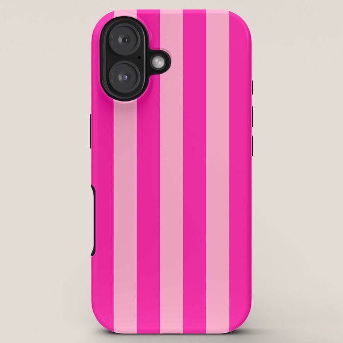Pink Stripes Preppy Modern iPhone Case