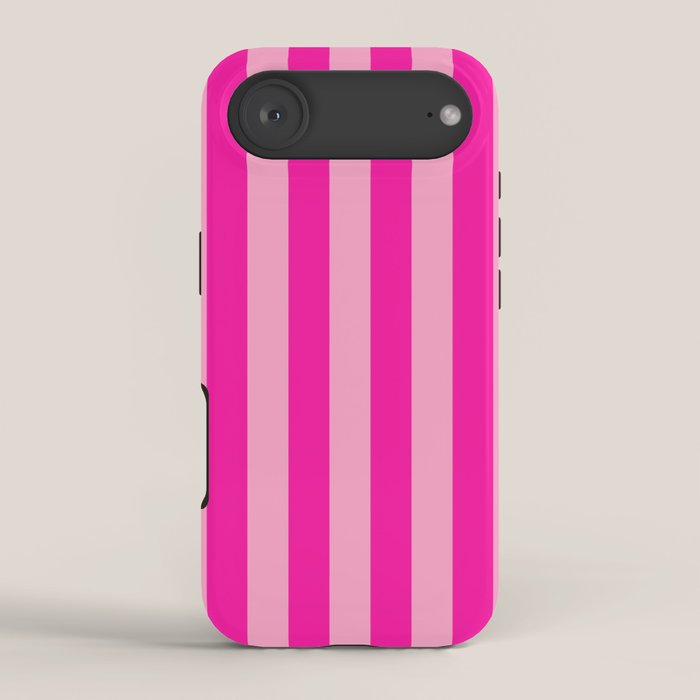 Pink Stripes Preppy Modern iPhone Case