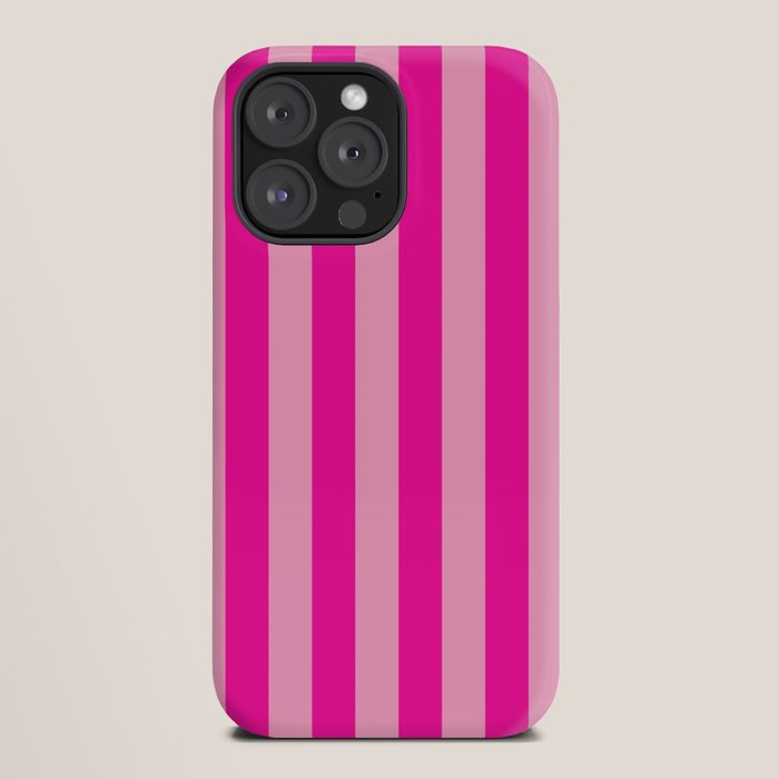 Pink Stripes Preppy Modern iPhone Case