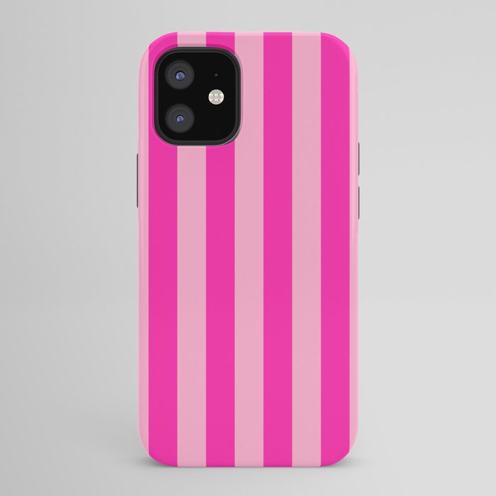 Pink Stripes Preppy Modern iPhone Case
