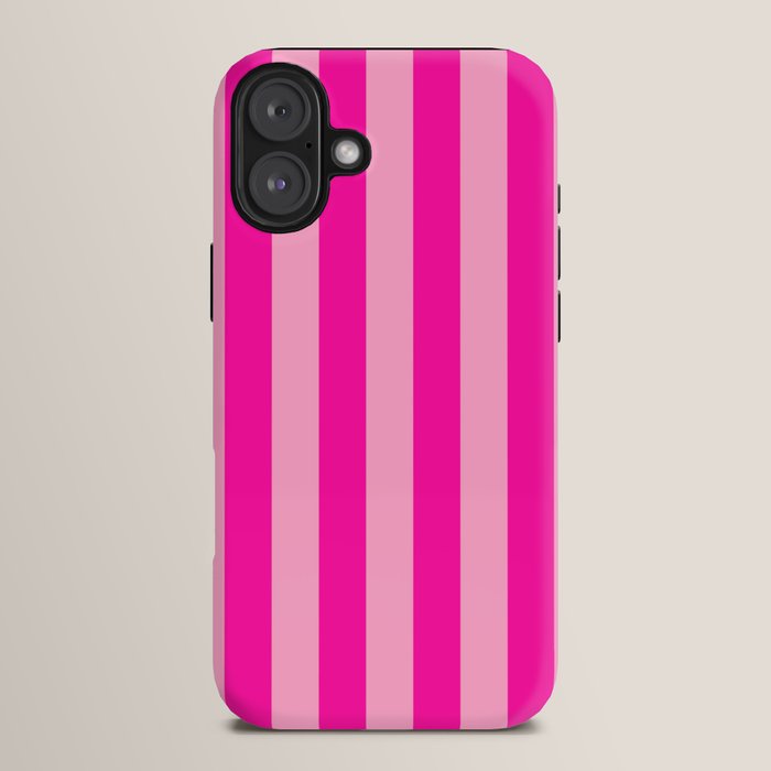 Pink Stripes Preppy Modern iPhone Case