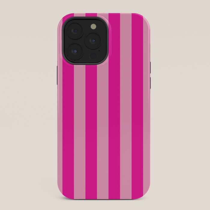 Pink Stripes Preppy Modern iPhone Case