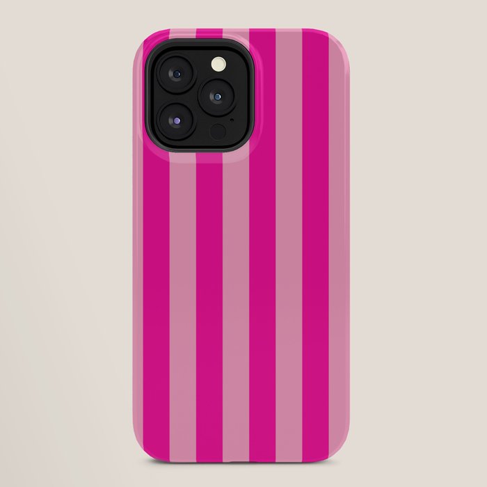 Pink Stripes Preppy Modern iPhone Case