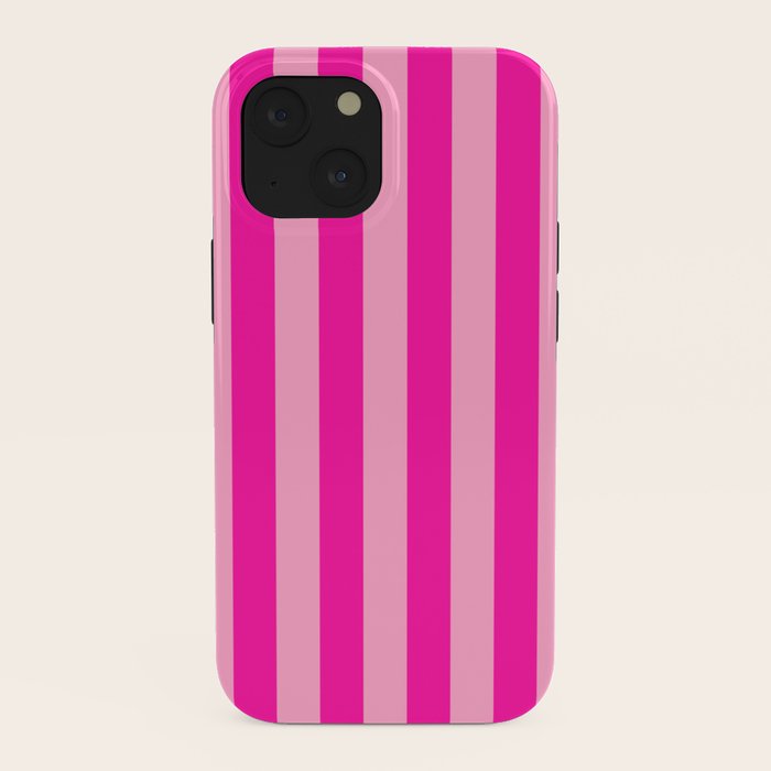 Pink Stripes Preppy Modern iPhone Case