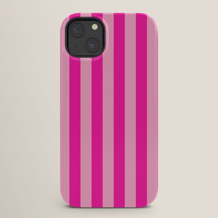 Pink Stripes Preppy Modern iPhone Case