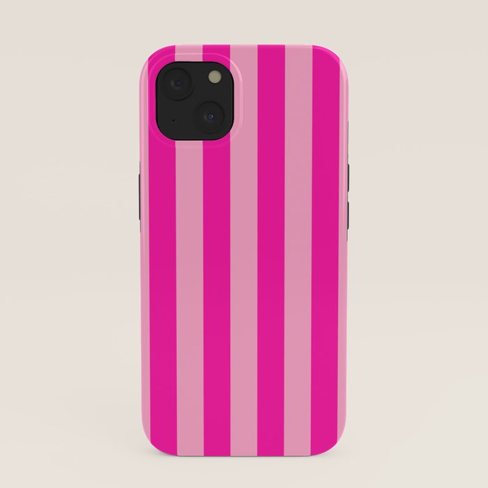 Pink Stripes Preppy Modern iPhone Case