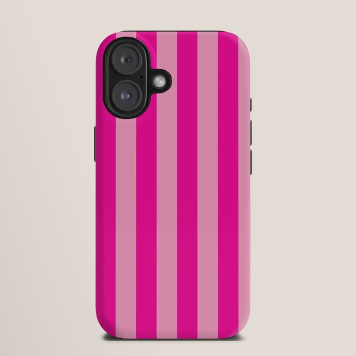 Pink Stripes Preppy Modern iPhone Case