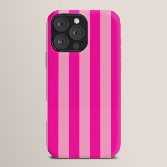 Pink Stripes Preppy Modern iPhone Case