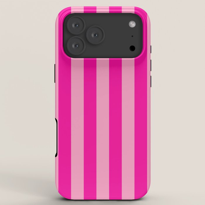 Pink Stripes Preppy Modern iPhone Case