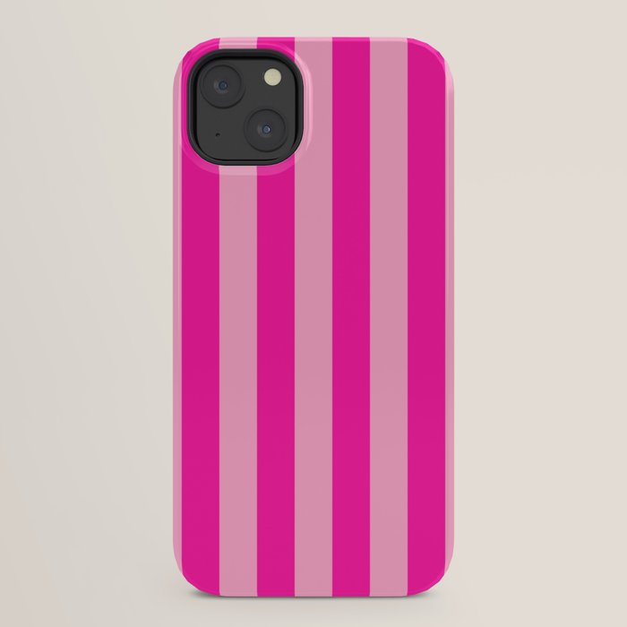 Pink Stripes Preppy Modern iPhone Case