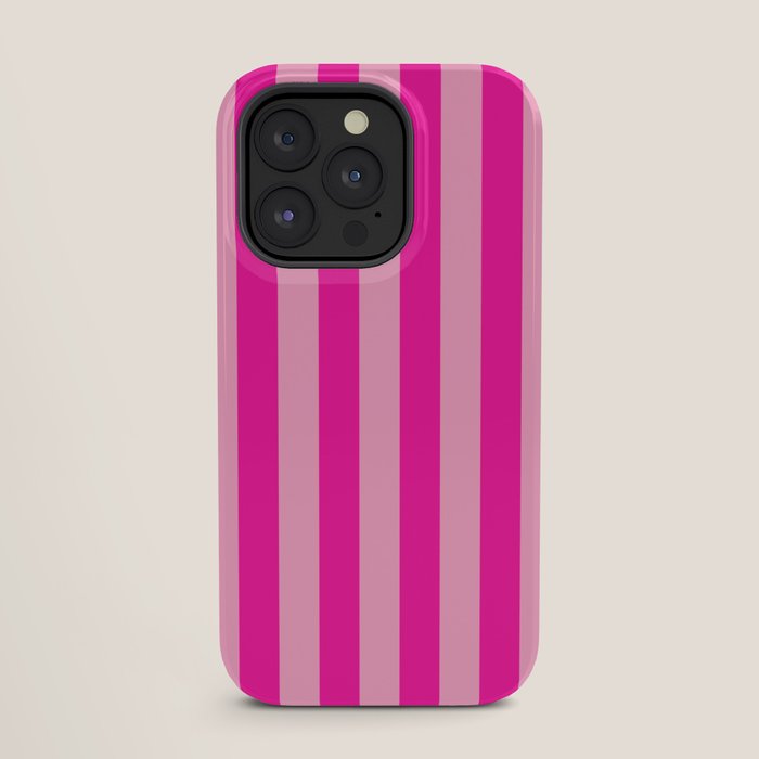 Pink Stripes Preppy Modern iPhone Case