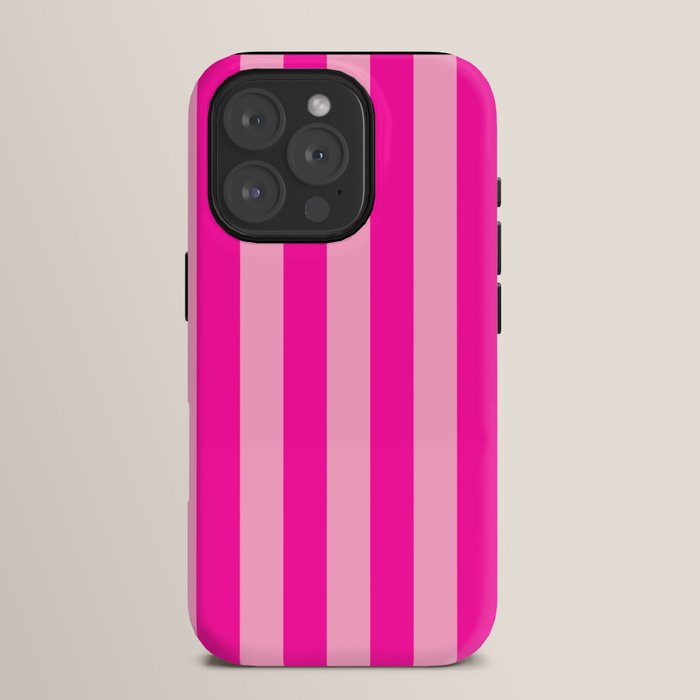 Pink Stripes Preppy Modern iPhone Case
