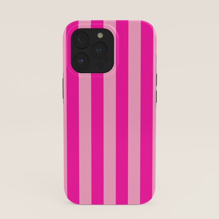 Pink Stripes Preppy Modern iPhone Case