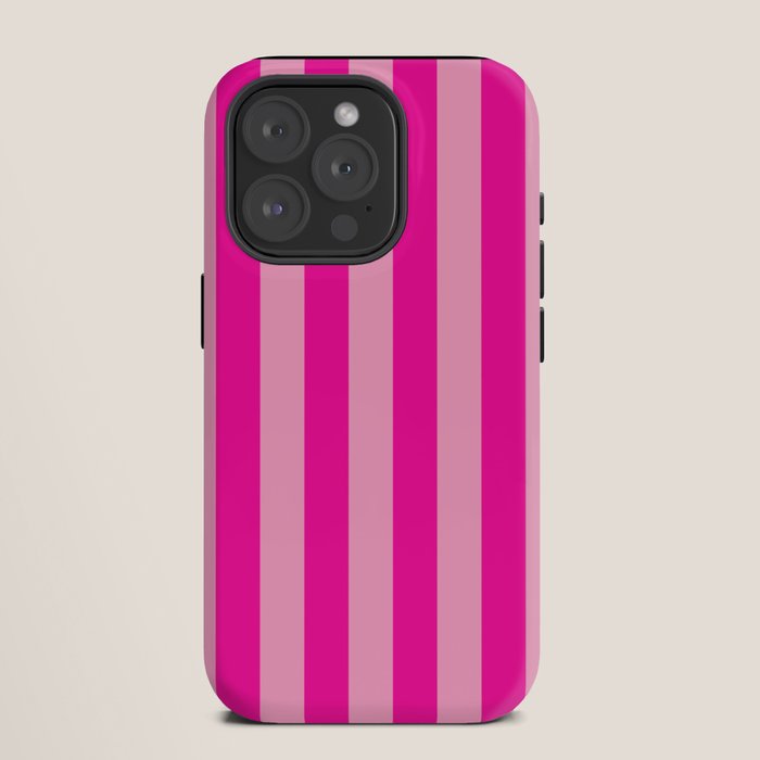 Pink Stripes Preppy Modern iPhone Case
