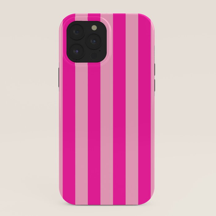 Pink Stripes Preppy Modern iPhone Case