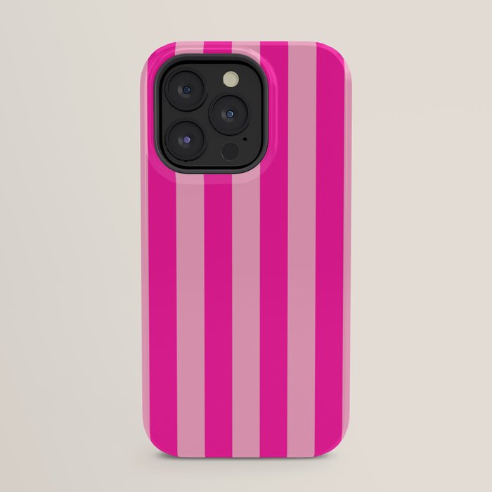 Pink Stripes Preppy Modern iPhone Case