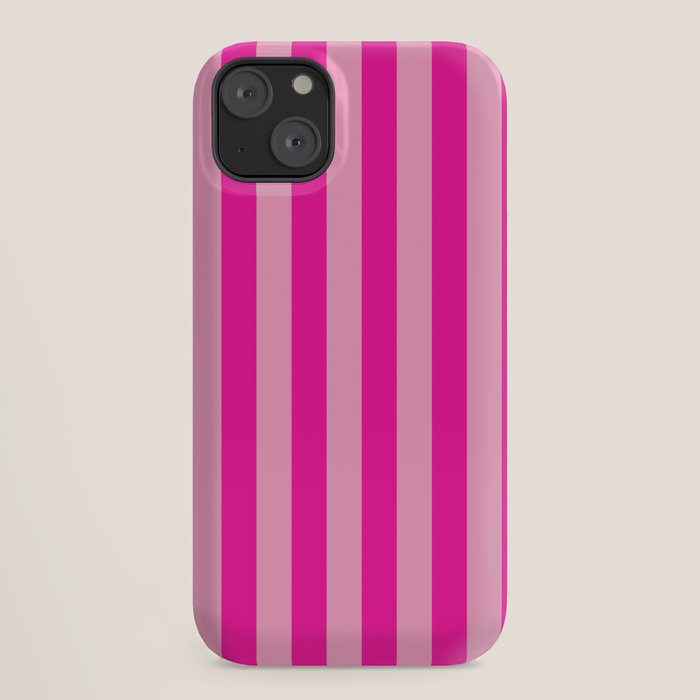 Pink Stripes Preppy Modern iPhone Case