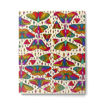 Rainbow Moth Print Metal Print
