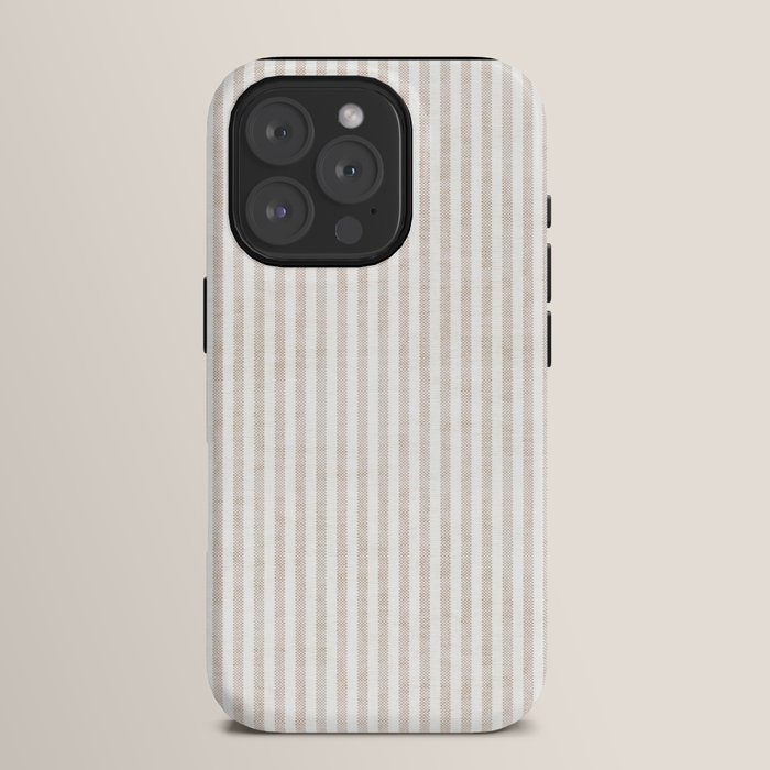 AEGEAN WIDE TICKING STRIPE JUTE iPhone Case