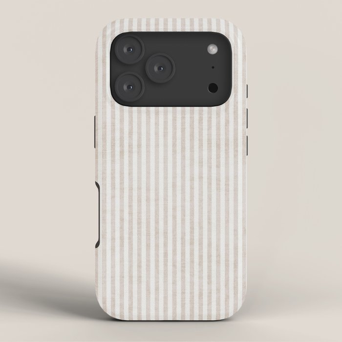 AEGEAN WIDE TICKING STRIPE JUTE iPhone Case