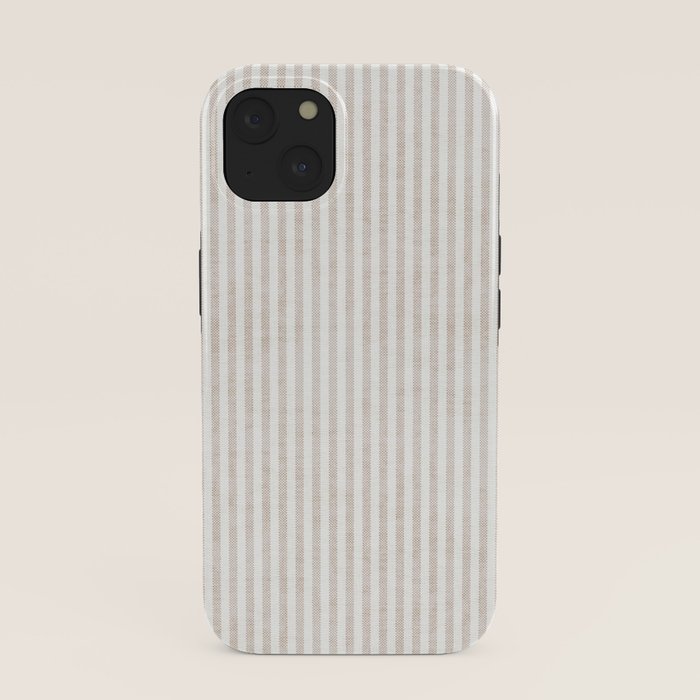 AEGEAN WIDE TICKING STRIPE JUTE iPhone Case
