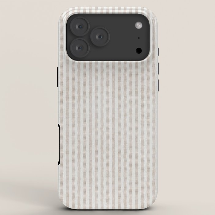 AEGEAN WIDE TICKING STRIPE JUTE iPhone Case