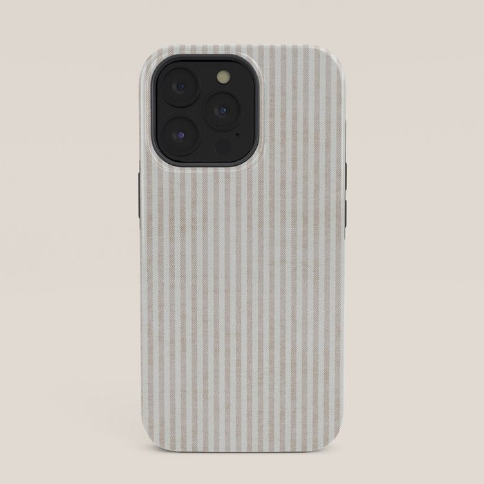 AEGEAN WIDE TICKING STRIPE JUTE iPhone Case