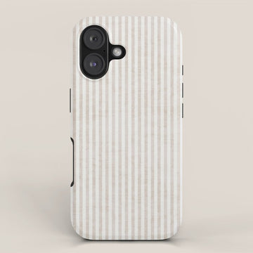 AEGEAN WIDE TICKING STRIPE JUTE iPhone Case
