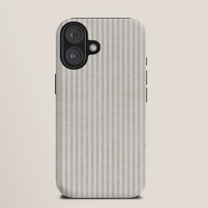 AEGEAN WIDE TICKING STRIPE JUTE iPhone Case