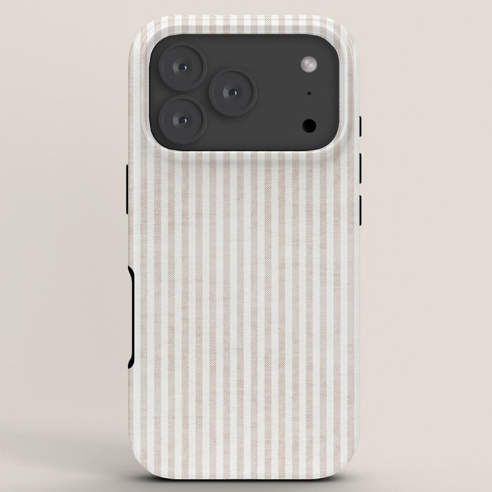 AEGEAN WIDE TICKING STRIPE JUTE iPhone Case