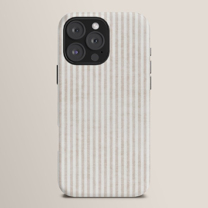 AEGEAN WIDE TICKING STRIPE JUTE iPhone Case
