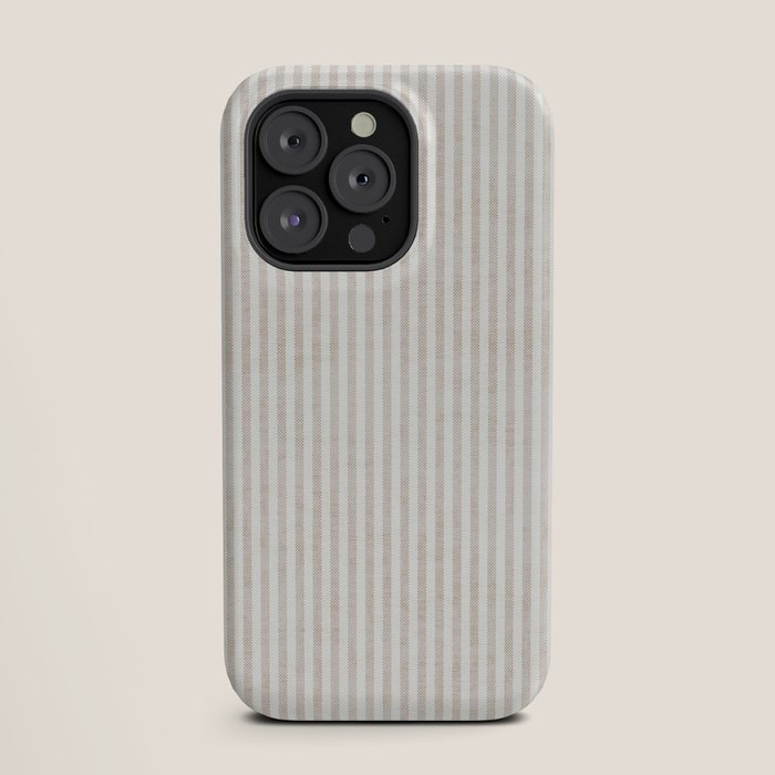 AEGEAN WIDE TICKING STRIPE JUTE iPhone Case