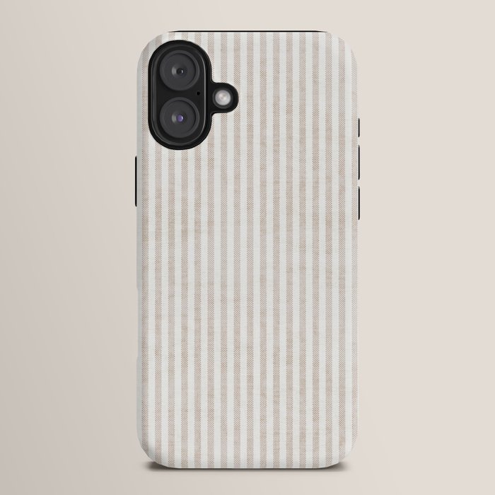 AEGEAN WIDE TICKING STRIPE JUTE iPhone Case