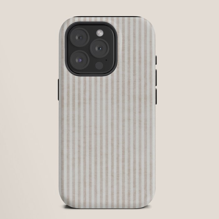 AEGEAN WIDE TICKING STRIPE JUTE iPhone Case