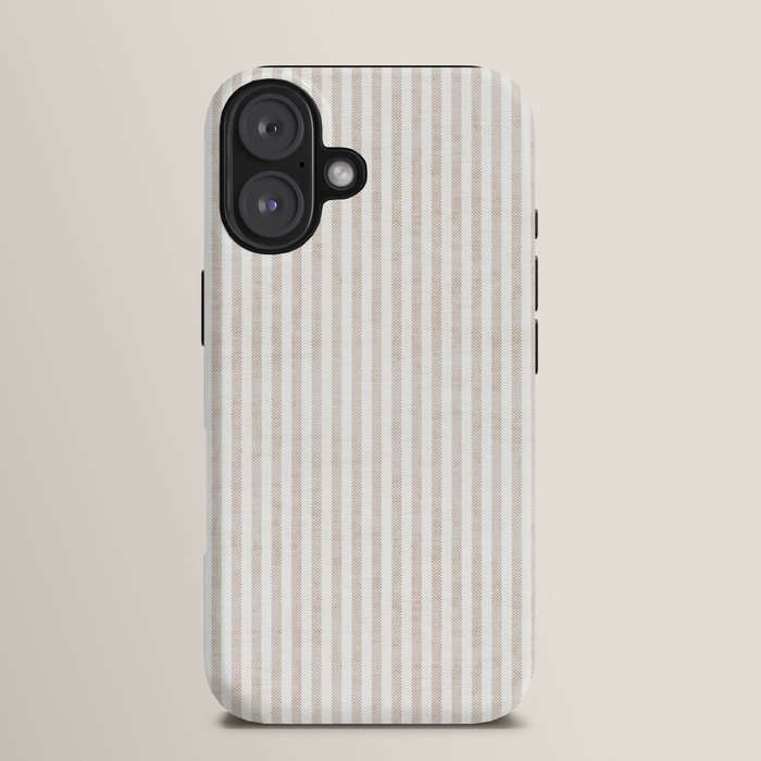 AEGEAN WIDE TICKING STRIPE JUTE iPhone Case