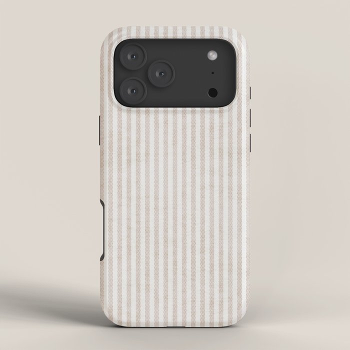 AEGEAN WIDE TICKING STRIPE JUTE iPhone Case