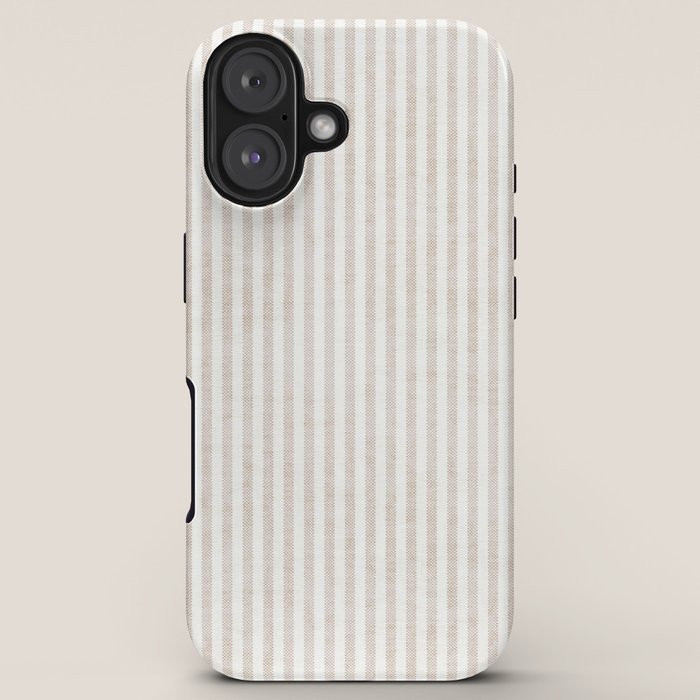 AEGEAN WIDE TICKING STRIPE JUTE iPhone Case