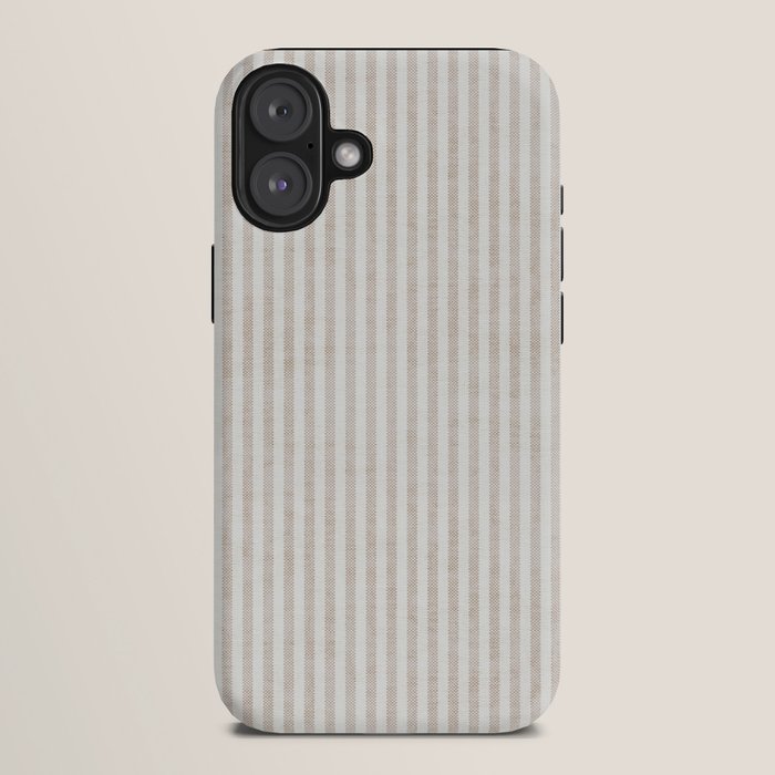 AEGEAN WIDE TICKING STRIPE JUTE iPhone Case