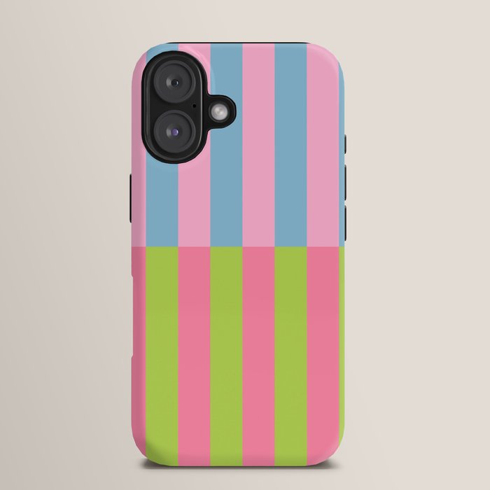 Vibrant color block pattern iPhone Case