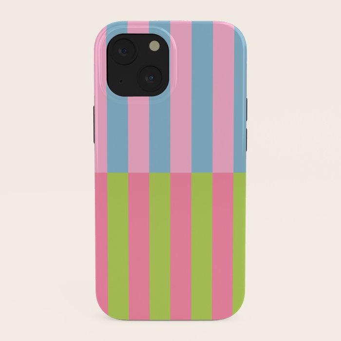 Vibrant color block pattern iPhone Case