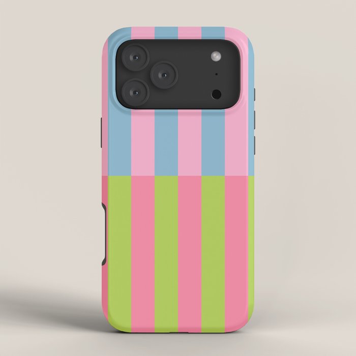 Vibrant color block pattern iPhone Case