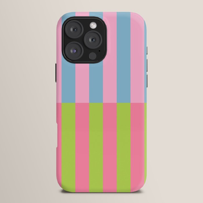Vibrant color block pattern iPhone Case