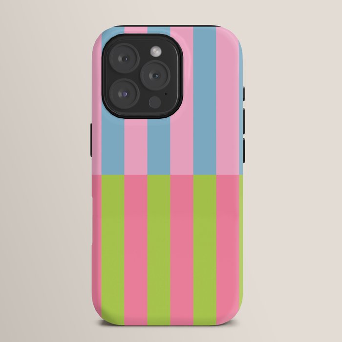 Vibrant color block pattern iPhone Case