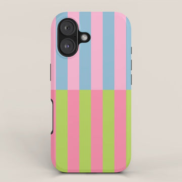 Vibrant color block pattern iPhone Case