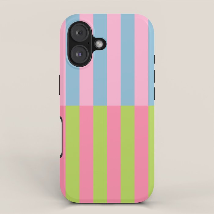 Vibrant color block pattern iPhone Case