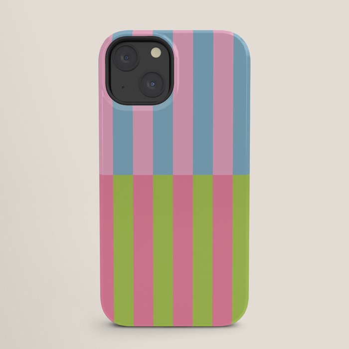 Vibrant color block pattern iPhone Case