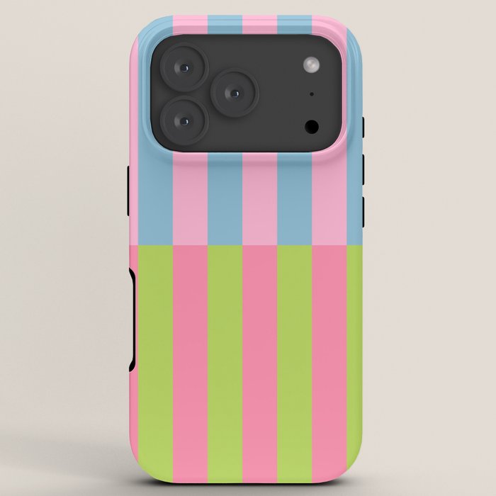 Vibrant color block pattern iPhone Case