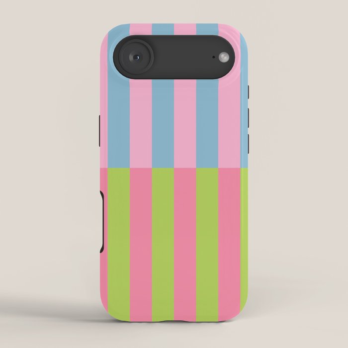 Vibrant color block pattern iPhone Case