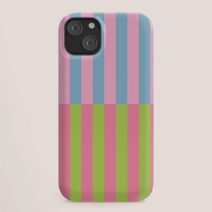 Vibrant color block pattern iPhone Case
