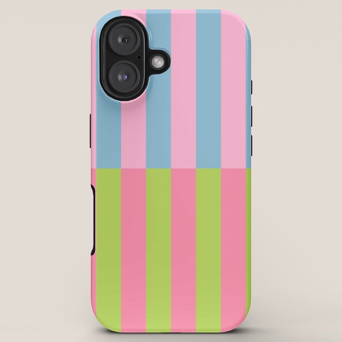 Vibrant color block pattern iPhone Case